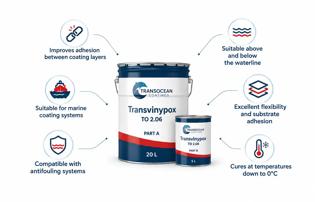 Transvinypox TO 2.06 modified epoxy tiecoat marine coating
