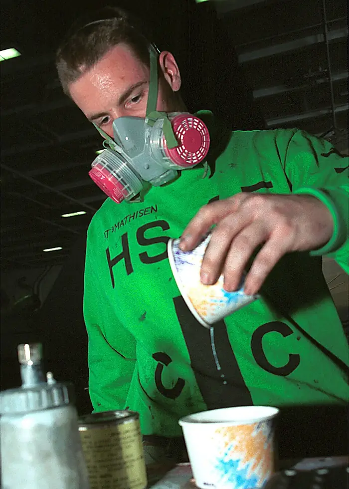 Checking the condition of stored paint before it is used